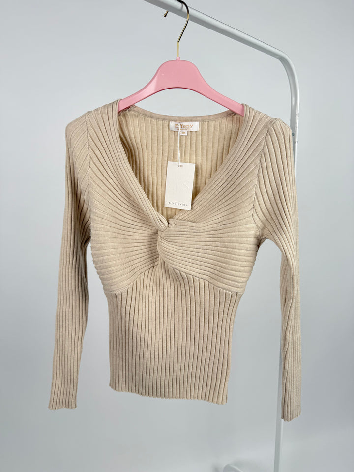 RIPPED TIE LONGSLEEVE CREME GR.M/L (B-WARE)