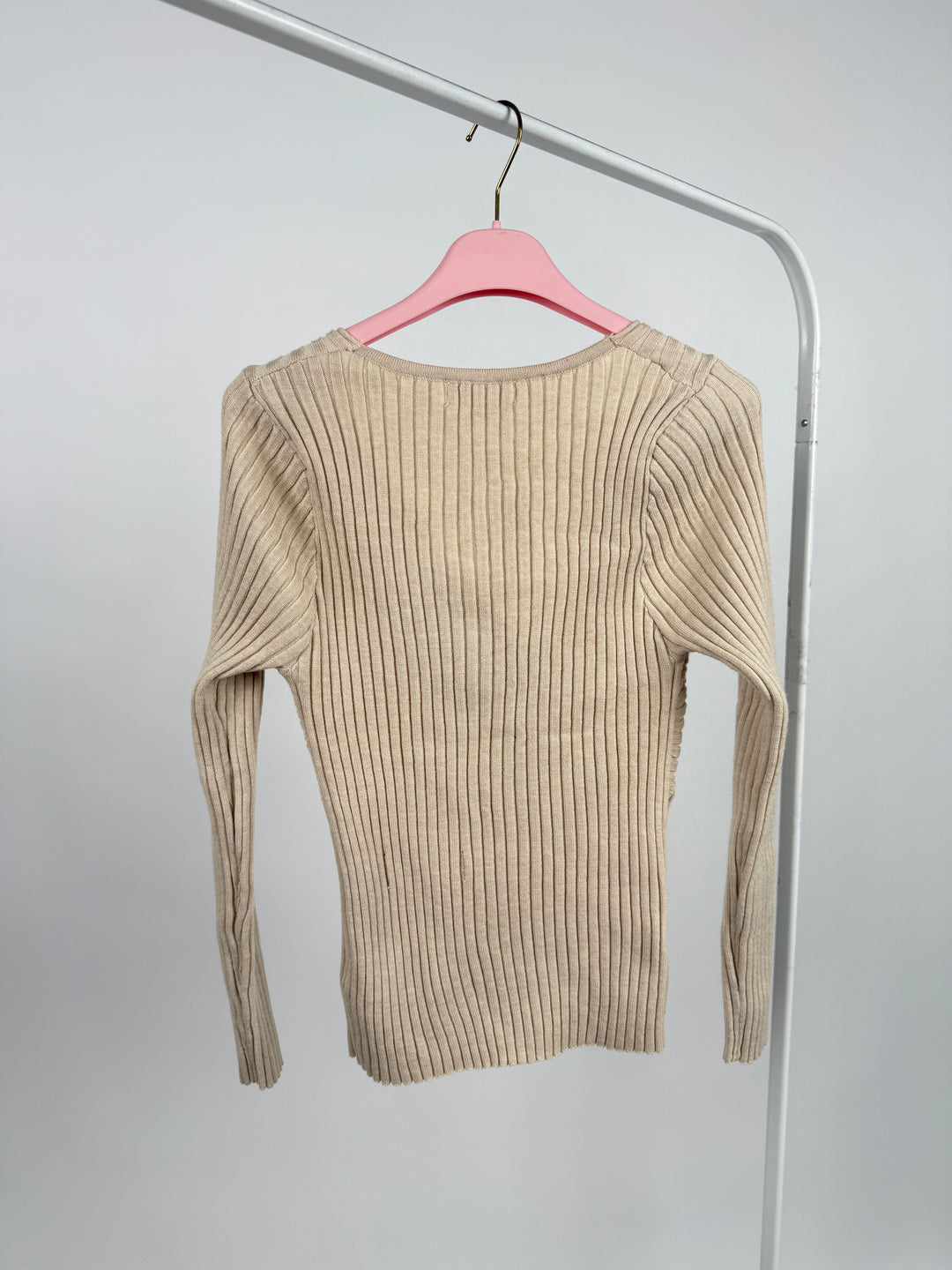 RIPPED TIE LONGSLEEVE CREME GR.M/L (B-WARE)