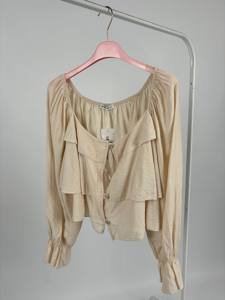 LEICHTE BLUSE AUS VISKOSE DREAMY BEIGE (B-WARE)