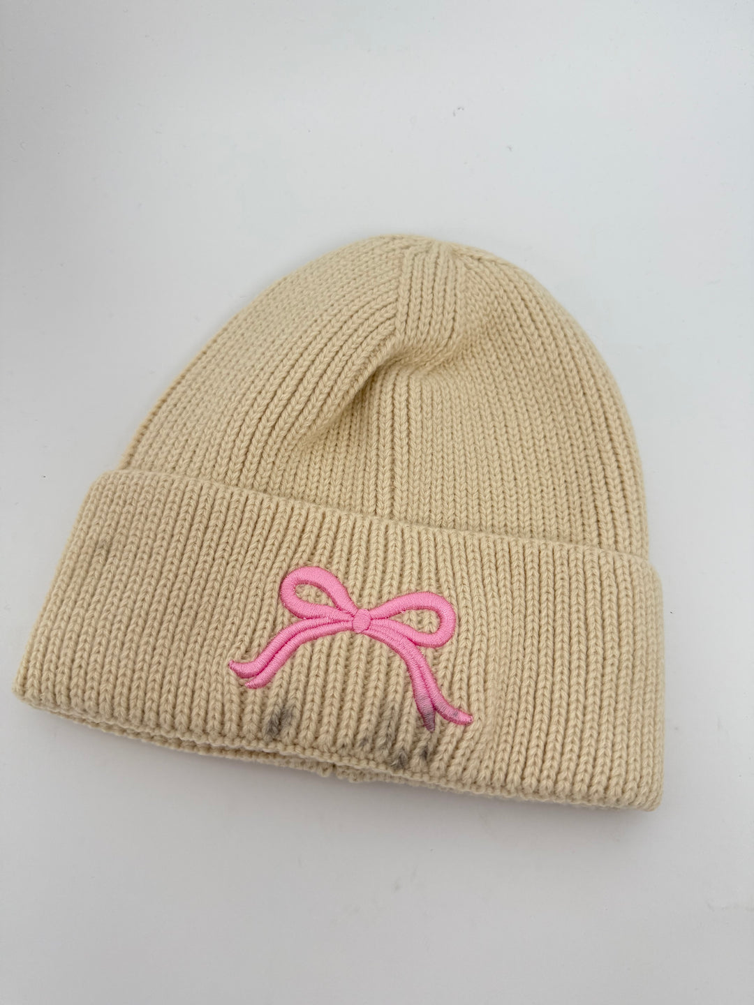 BEANIE LOVELY BOW CREME (B-WARE)
