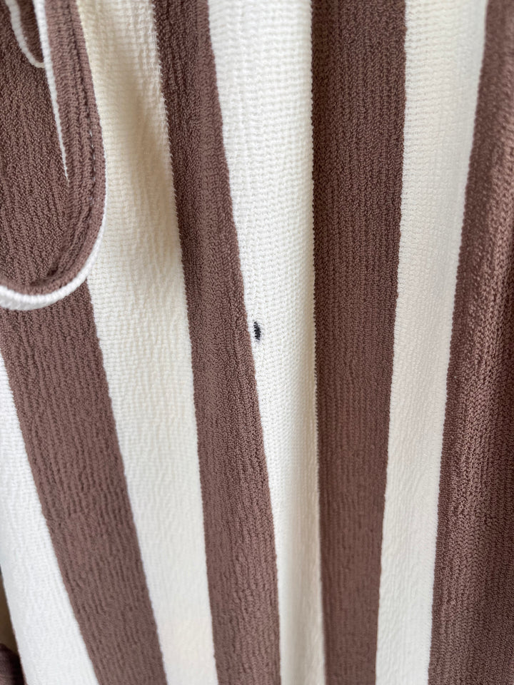 GESTREIFTE HOSE BLOCKSTRIPES BEIGE GR. M/L (B-WARE)