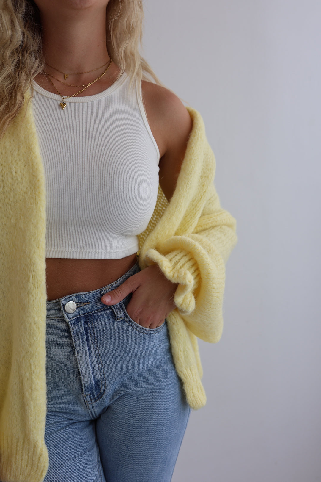 Offener Cardigan mit Rüschenärmeln Clara