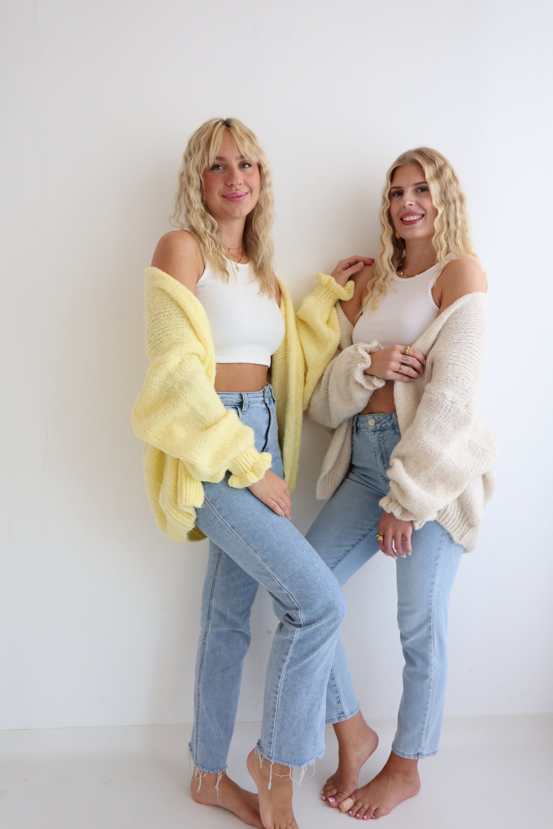 Offener Cardigan mit Rüschenärmeln Clara