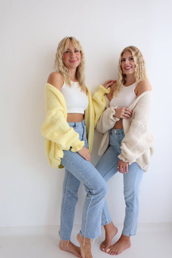 Offener Cardigan mit Rüschenärmeln Clara