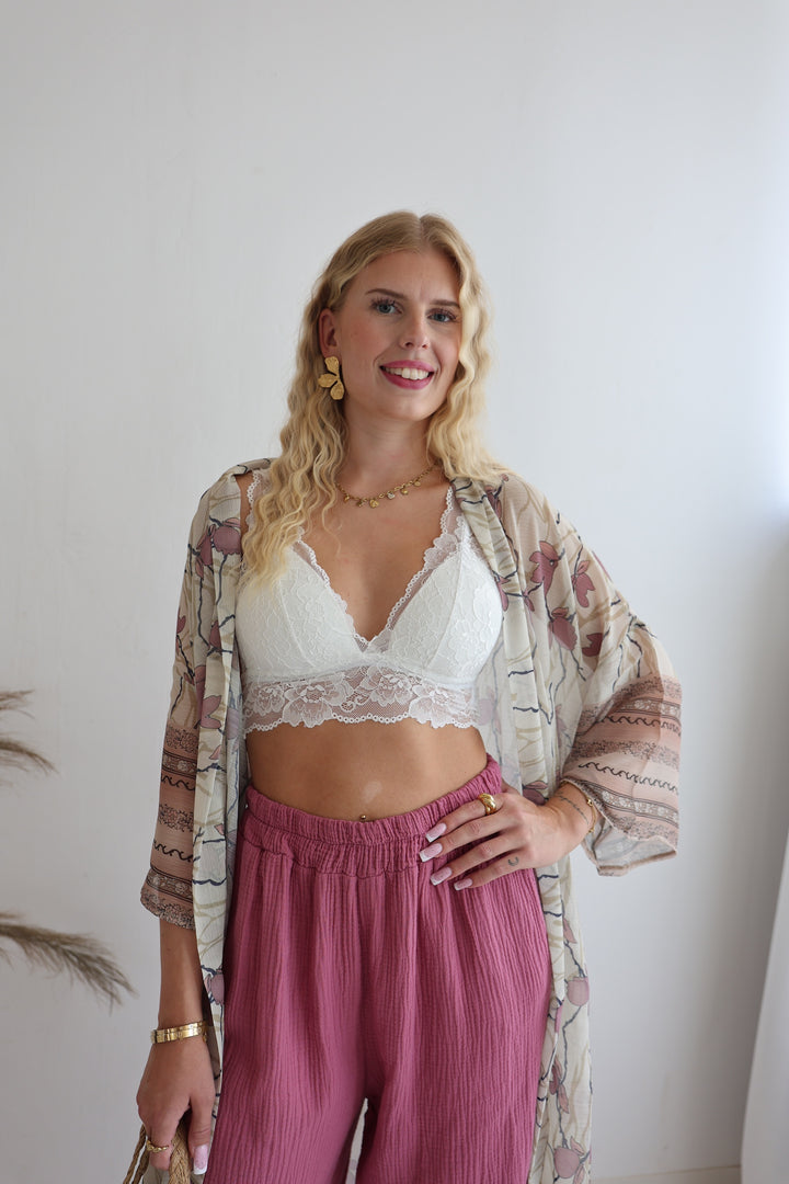 Kimono mit Floralprint Zakynthos