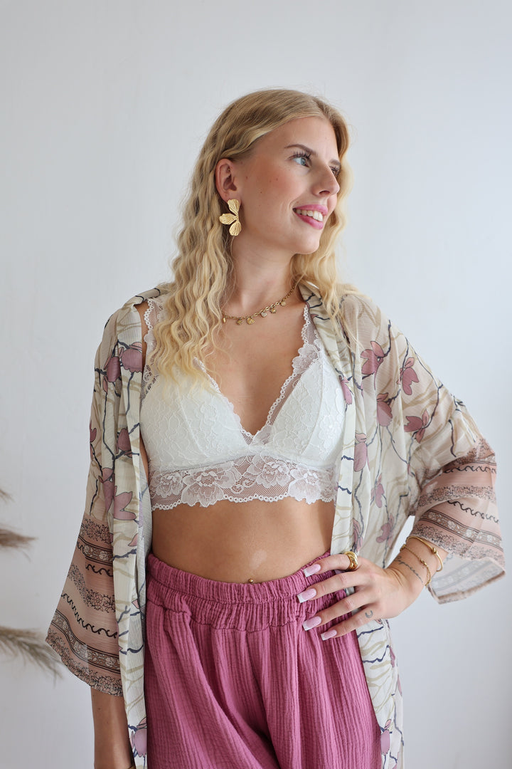 Kimono mit Floralprint Zakynthos