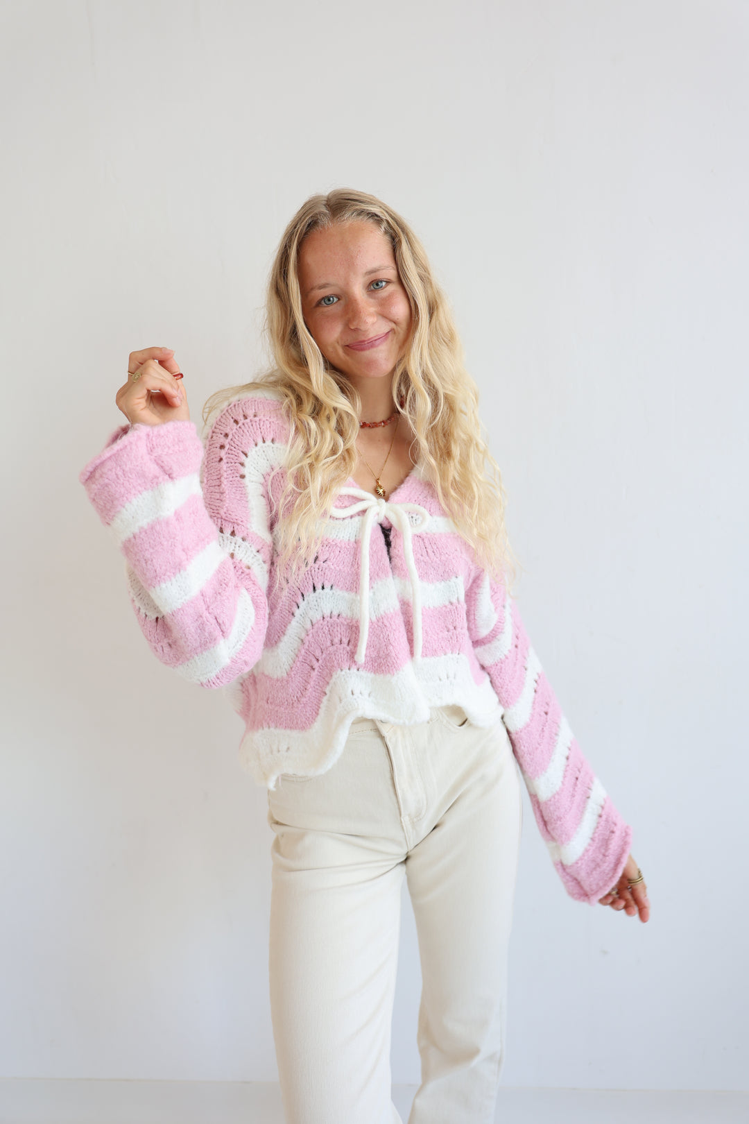 Cardigan Wavy Stripes Cathy
