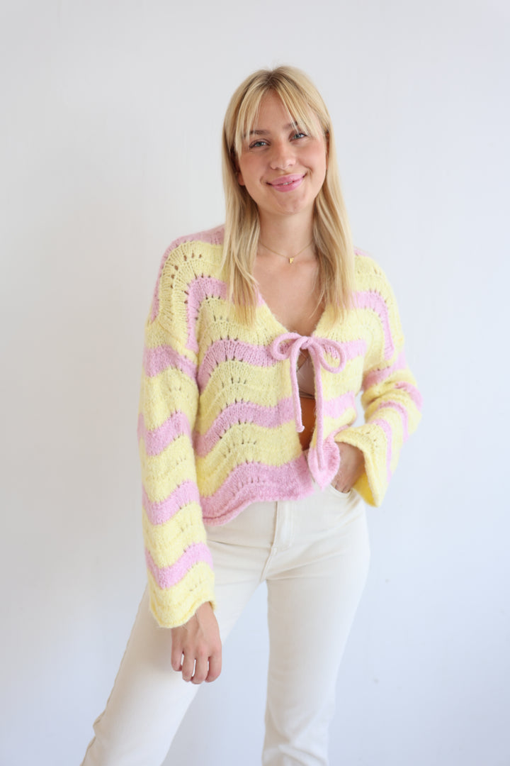 Cardigan Wavy Stripes Cathy