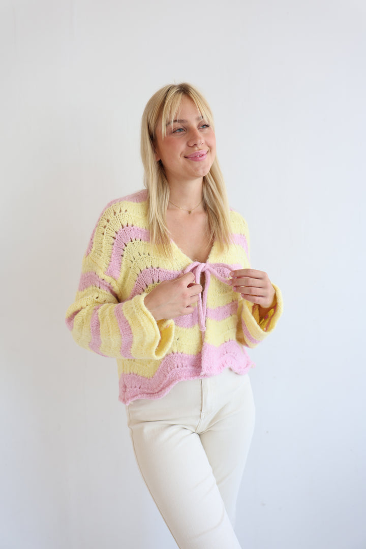 Cardigan Wavy Stripes Cathy
