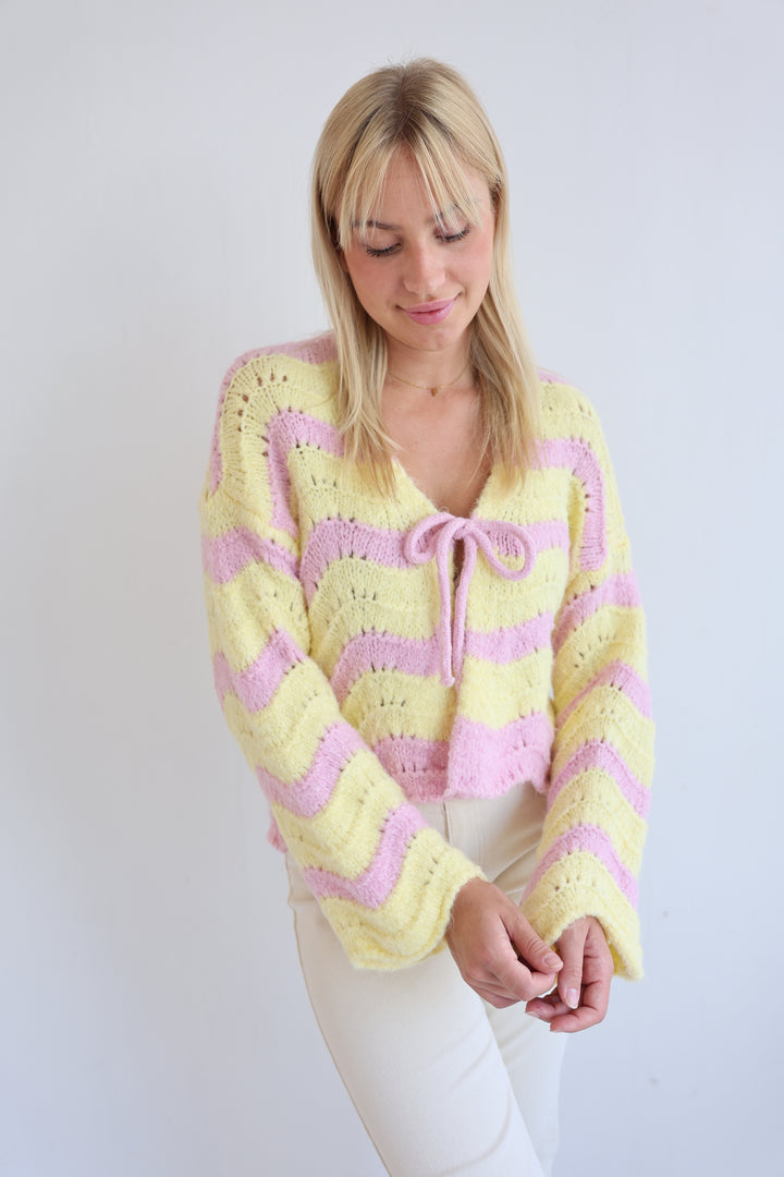 Cardigan Wavy Stripes Cathy