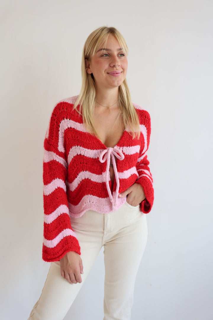 Cardigan Wavy Stripes Cathy
