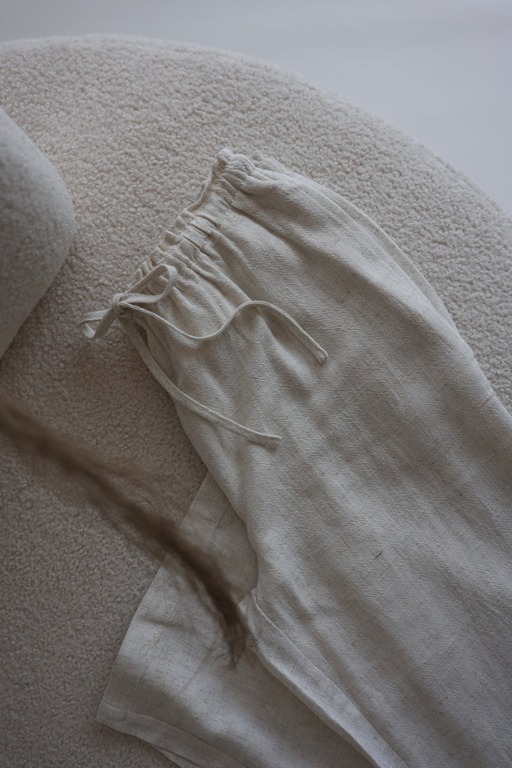 Extra Long Leinenhose mit Gummizug Chiara