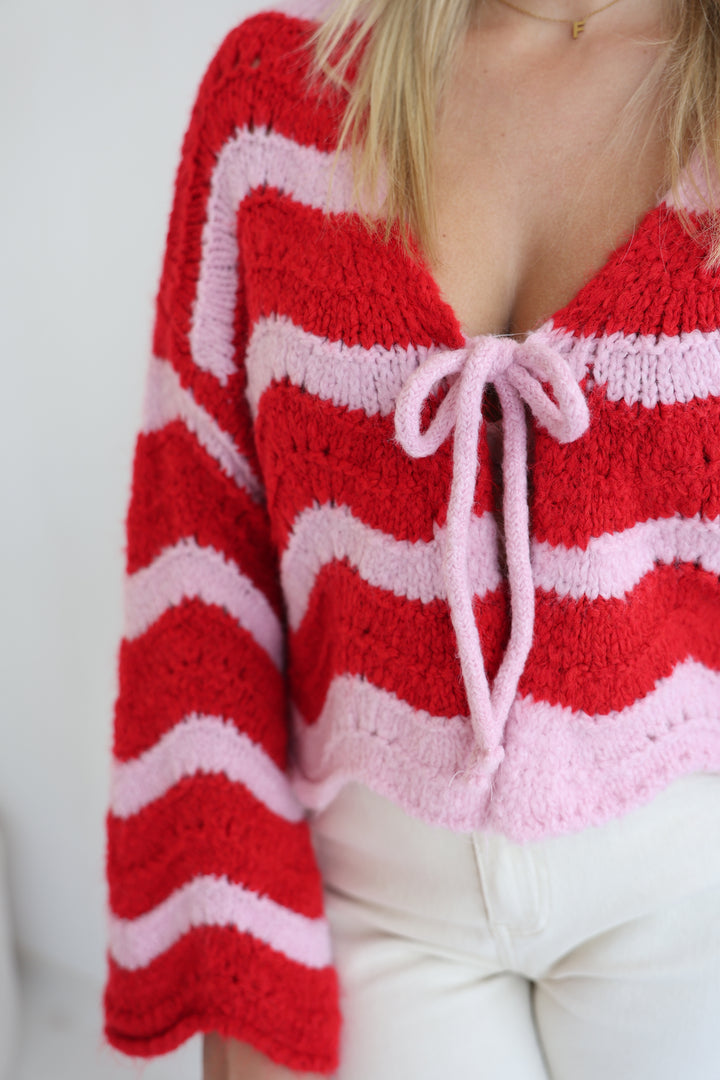 Cardigan Wavy Stripes Cathy