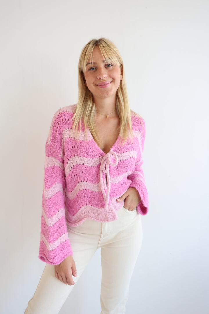 Cardigan Wavy Stripes Cathy