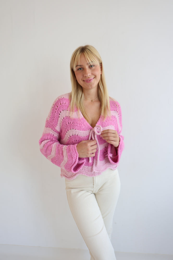 Cardigan Wavy Stripes Cathy