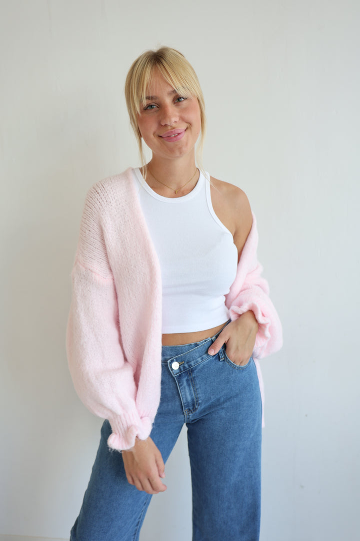 Offener Cardigan mit Rüschenärmeln Clara