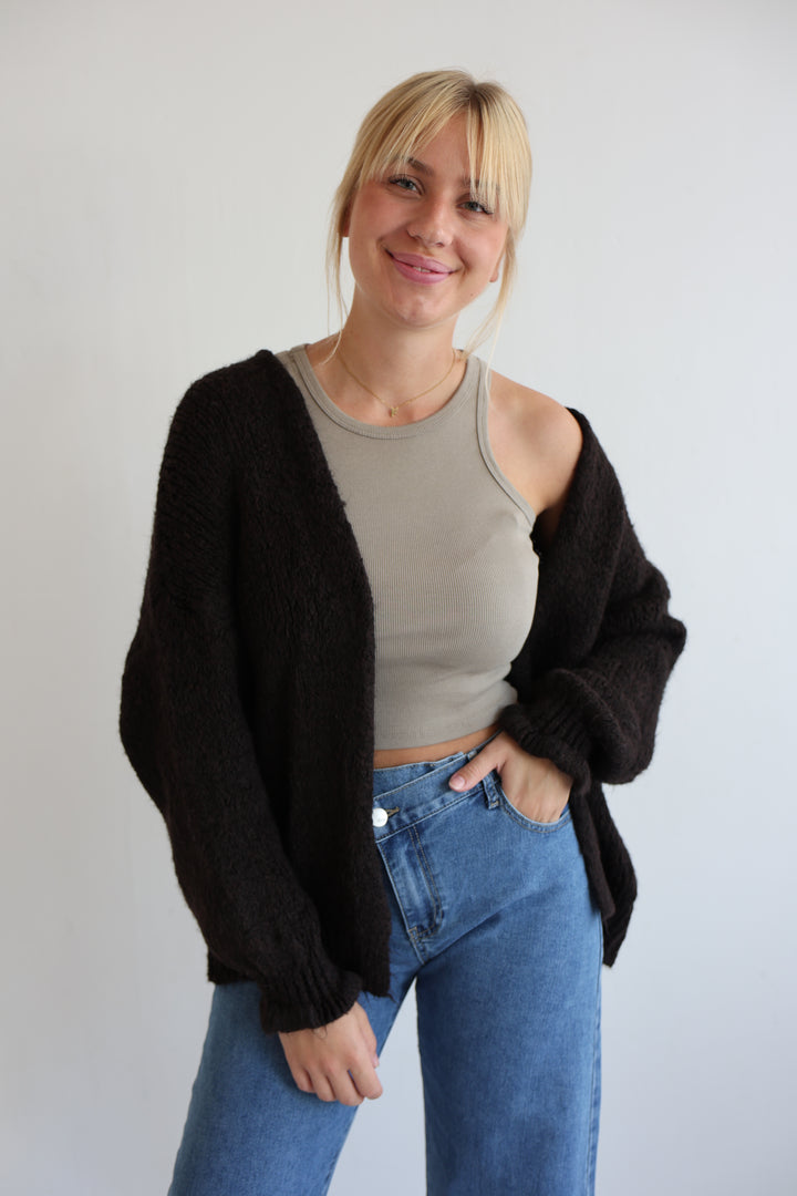 Offener Cardigan mit Rüschenärmeln Clara