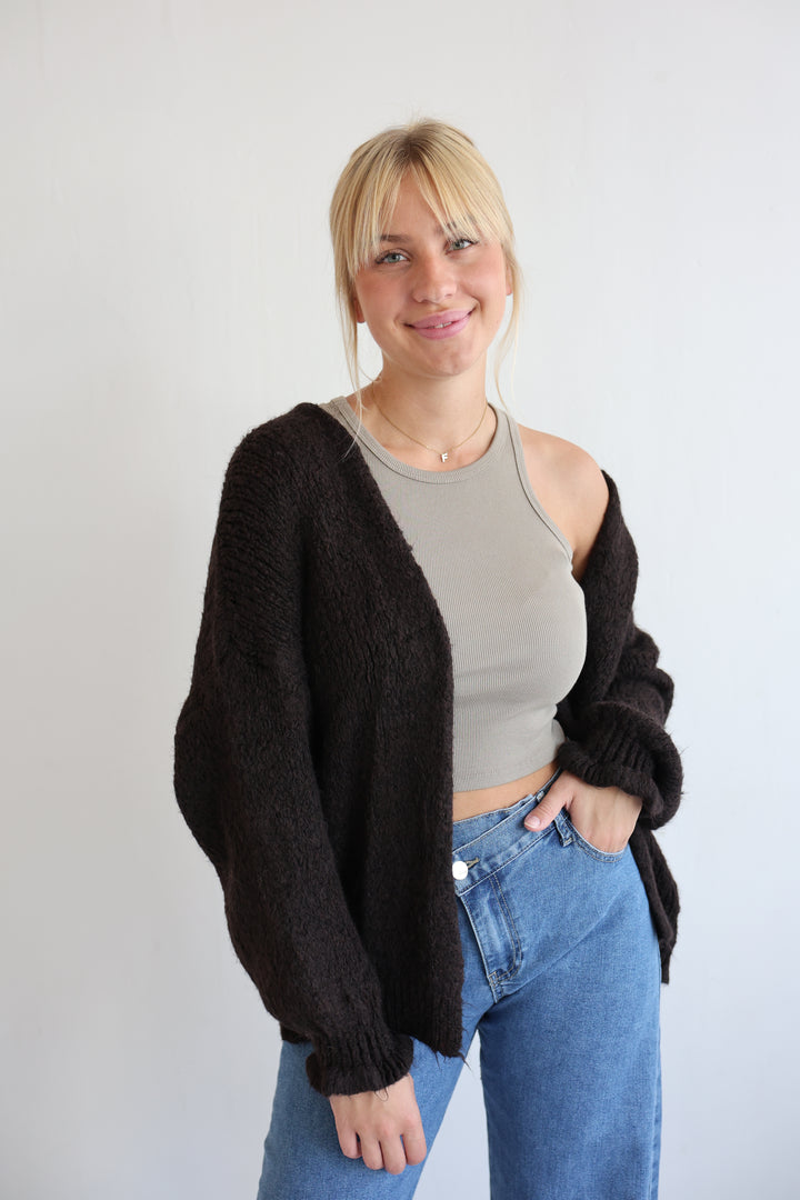 Offener Cardigan mit Rüschenärmeln Clara