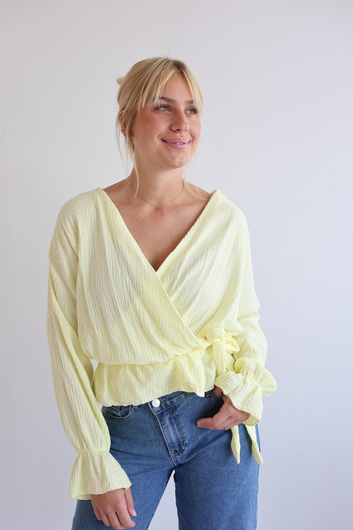 Wickelbluse aus Musselin Melly