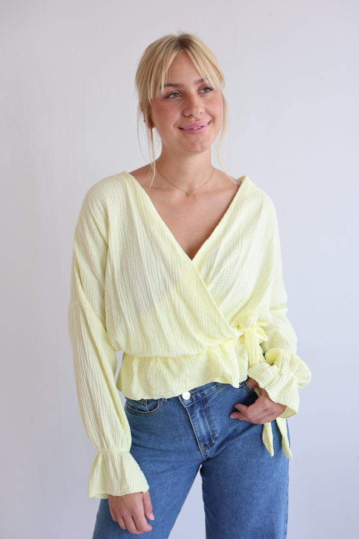 Wickelbluse aus Musselin Melly