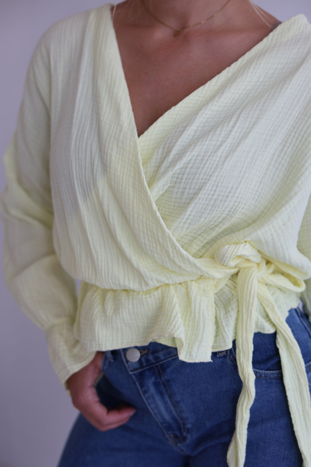 Wickelbluse aus Musselin Melly