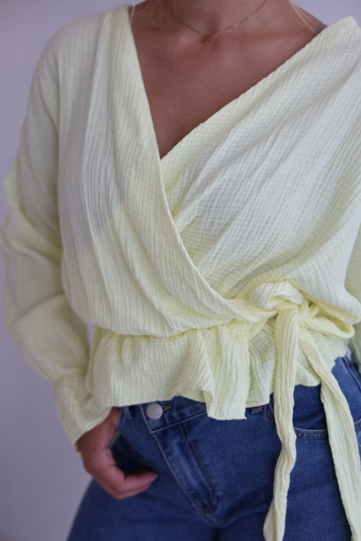 Wickelbluse aus Musselin Melly