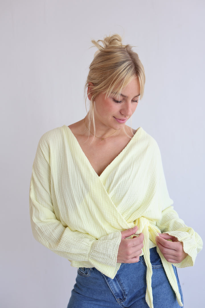 Wickelbluse aus Musselin Melly