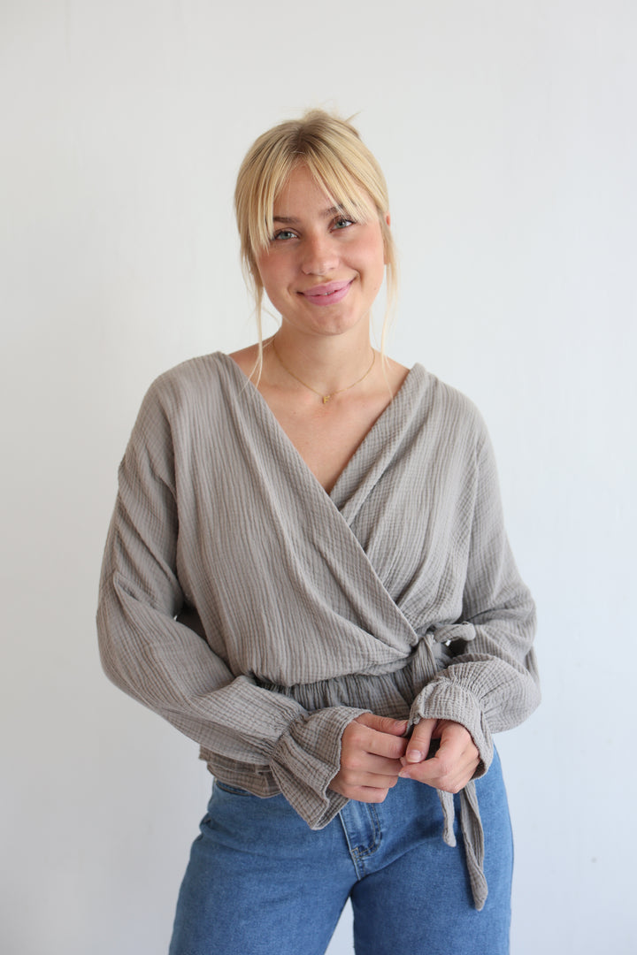 Wickelbluse aus Musselin Melly