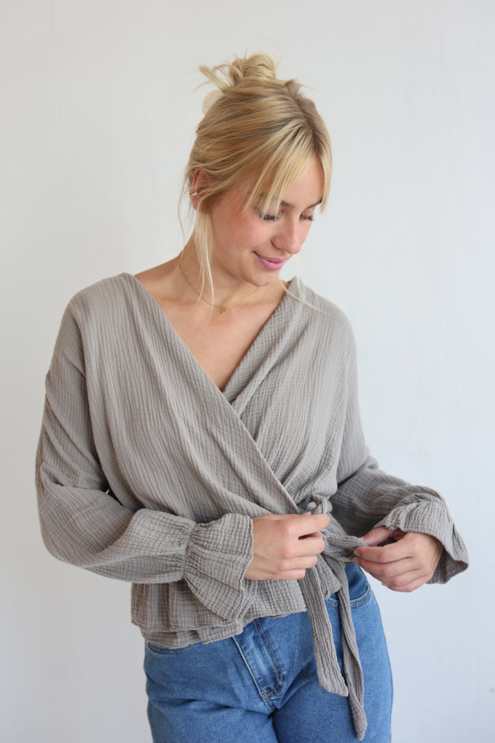 Wickelbluse aus Musselin Melly