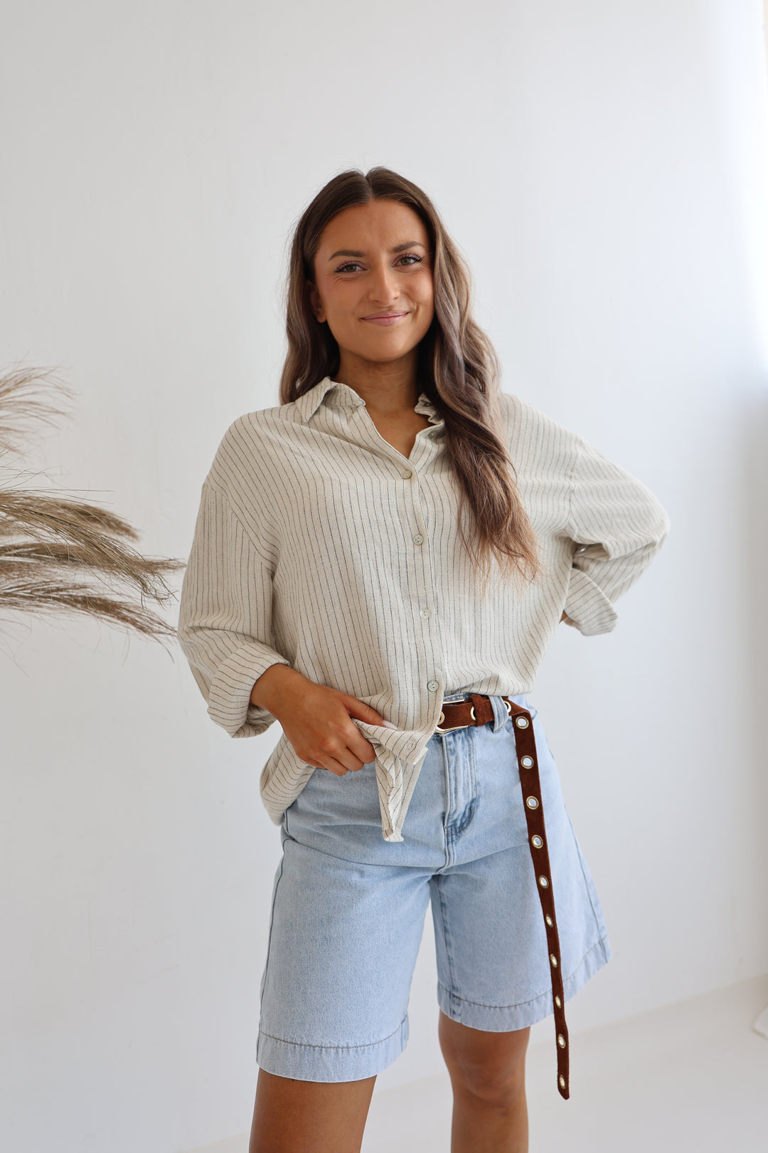 Ösengürtel aus Wildleder