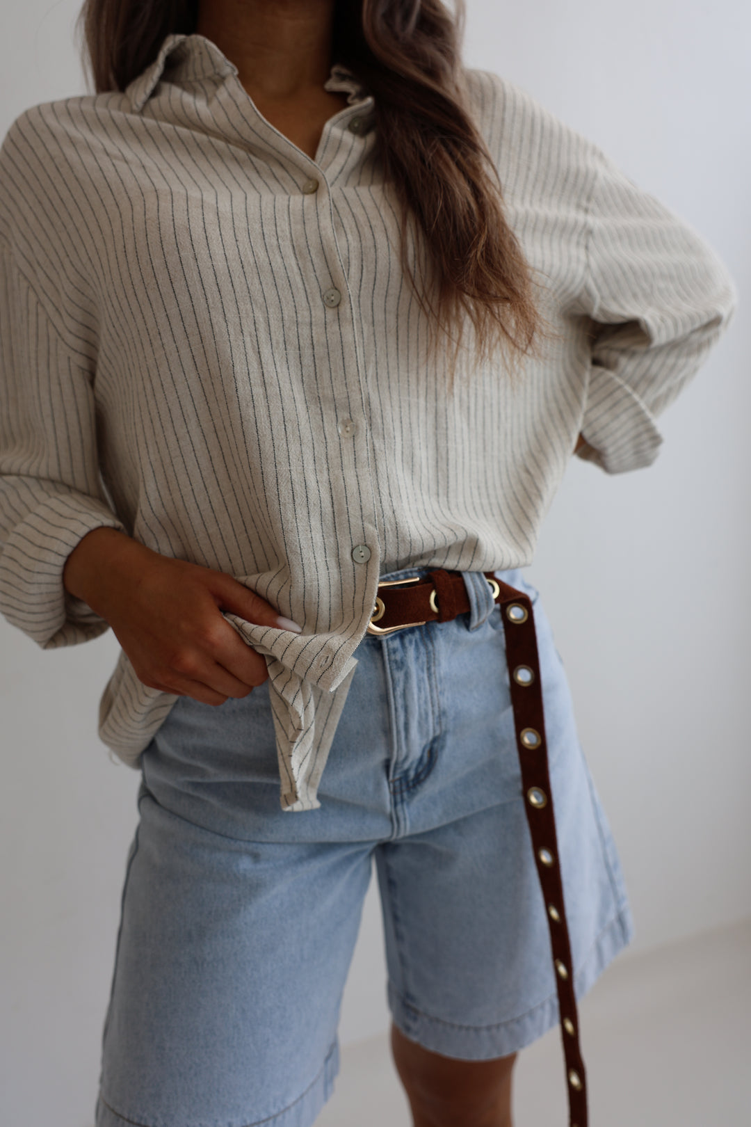 Ösengürtel aus Wildleder