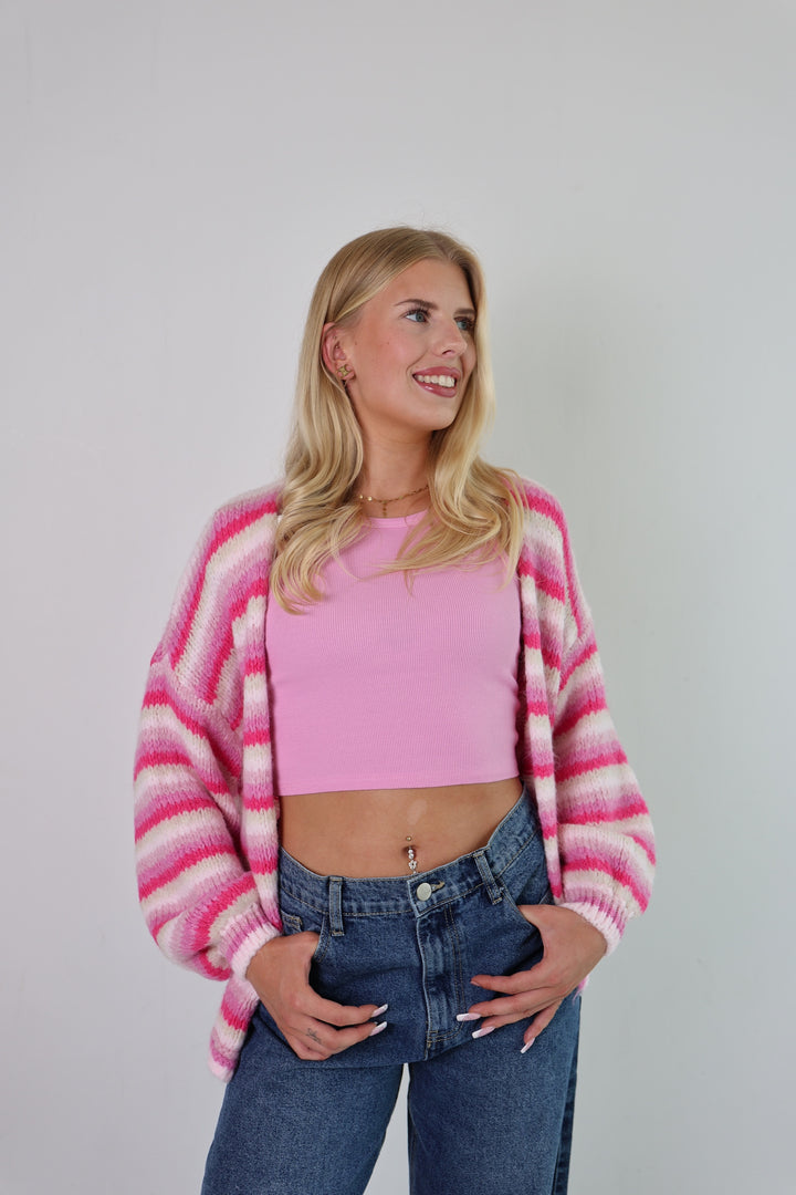 Gestreifter Oversize Cardigan Merle