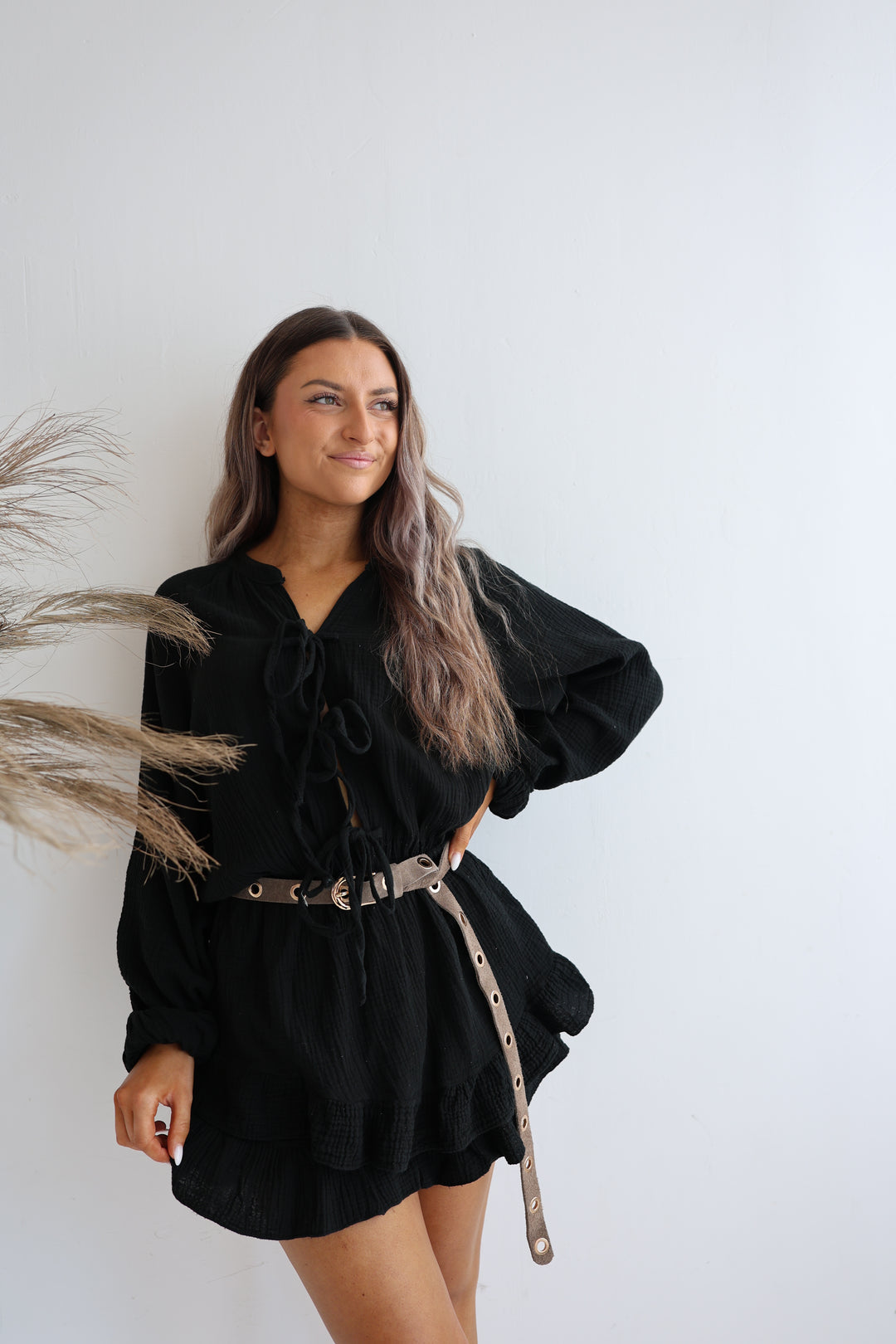 Ösengürtel aus Wildleder