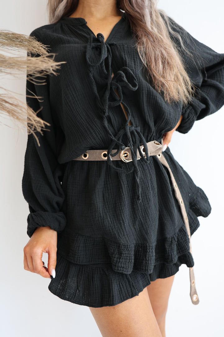 Ösengürtel aus Wildleder