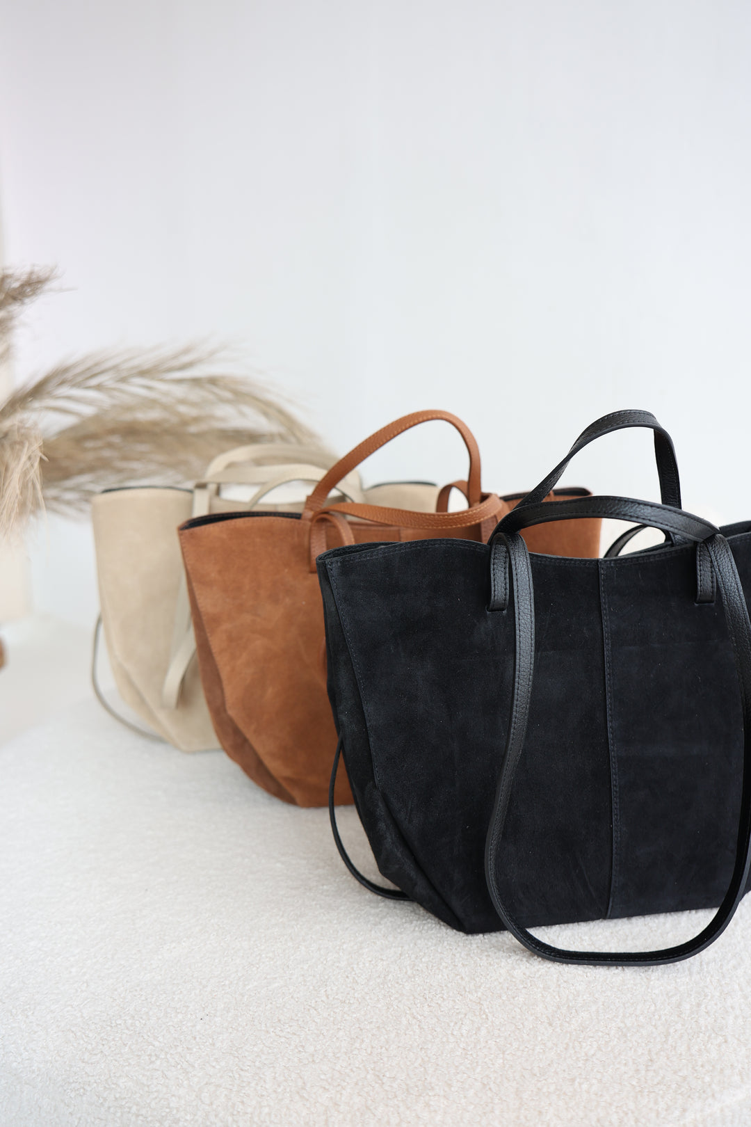 Vintage Tote Bag aus Wildleder Pia