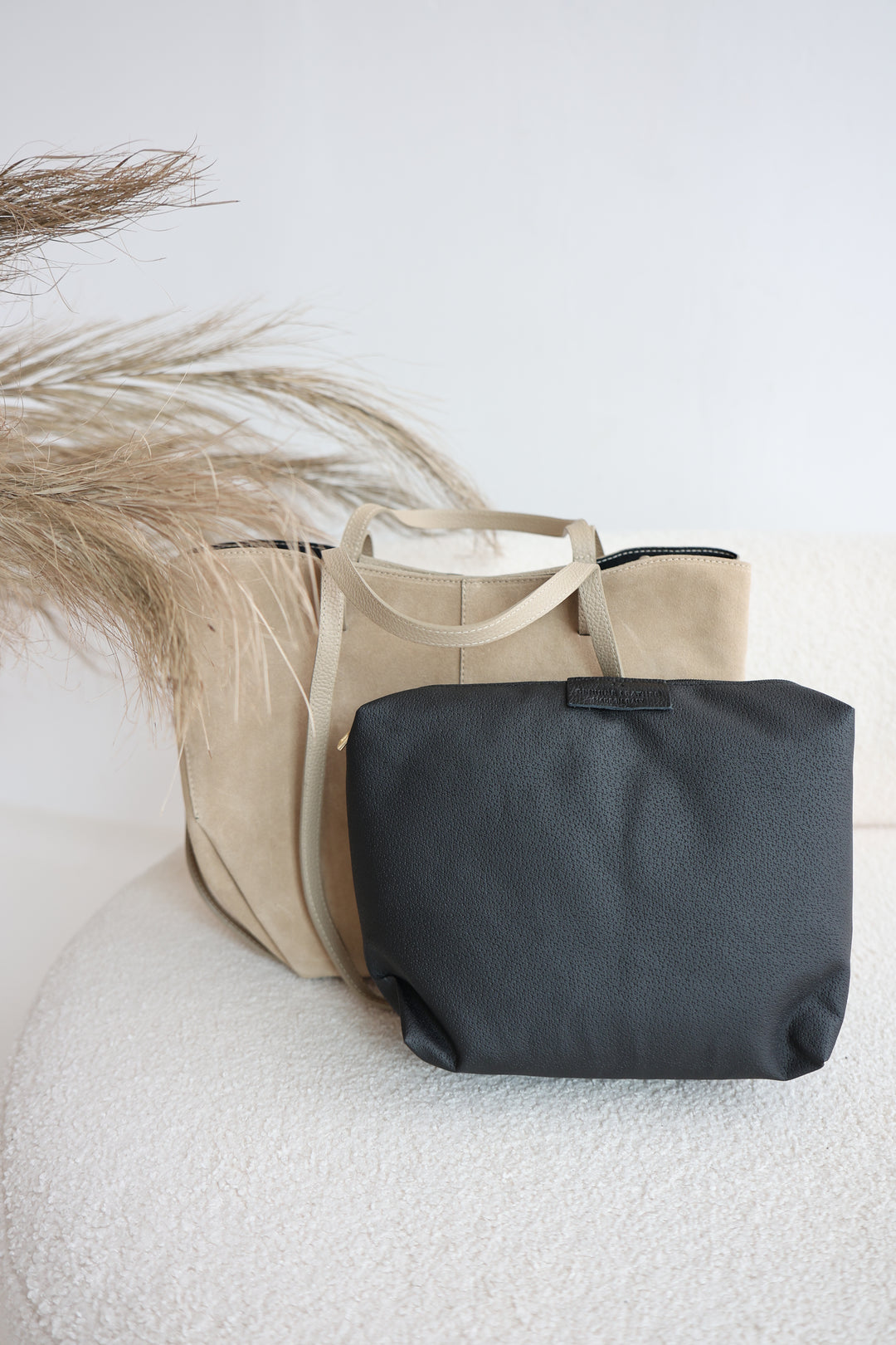 Vintage Tote Bag aus Wildleder Pia