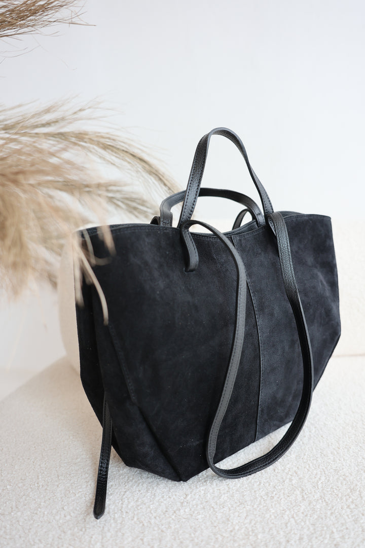 Vintage Tote Bag aus Wildleder Pia