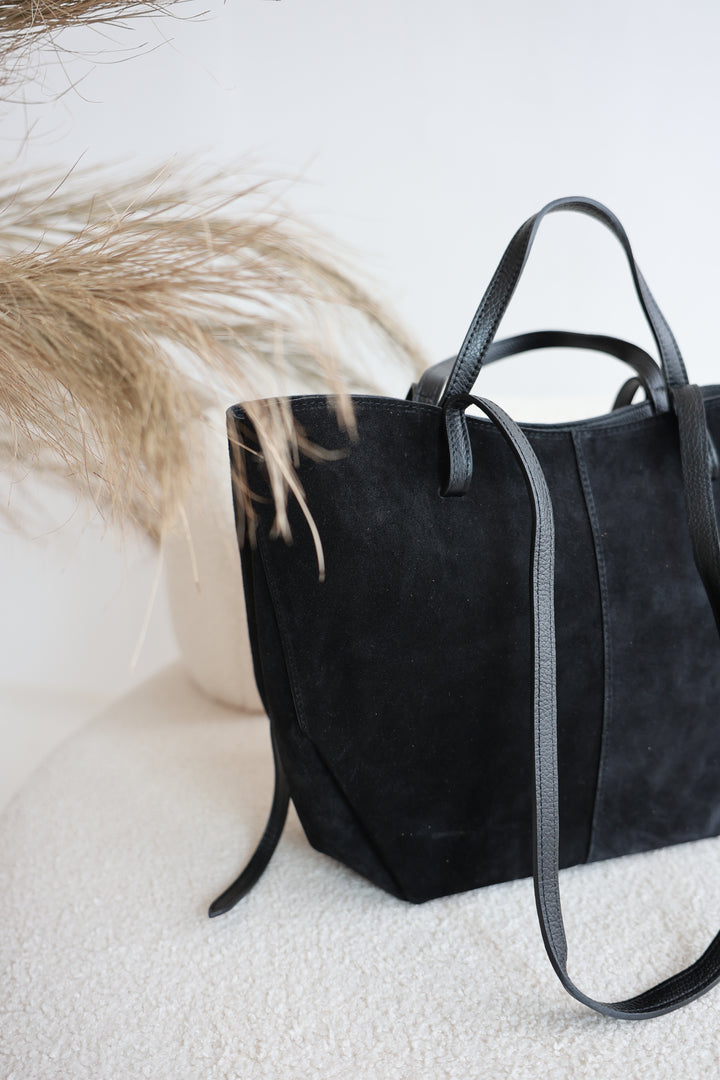 Vintage Tote Bag aus Wildleder Pia