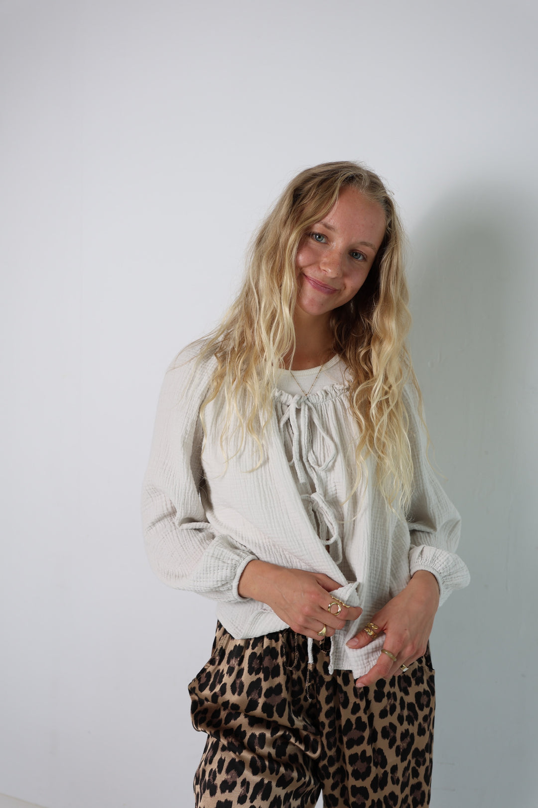 Musselinbluse mit Schleifen Milena