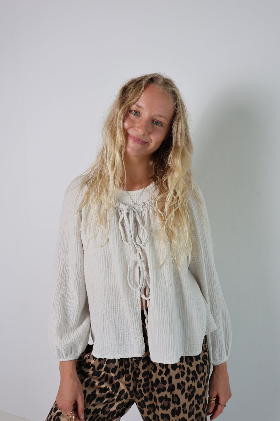 Musselinbluse mit Schleifen Milena