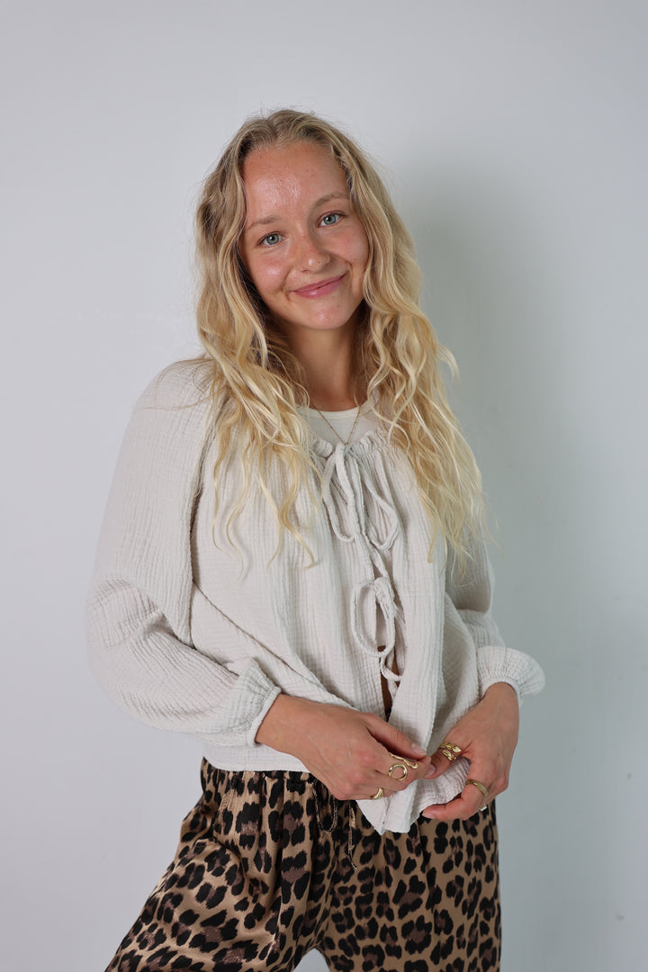 Musselinbluse mit Schleifen Milena