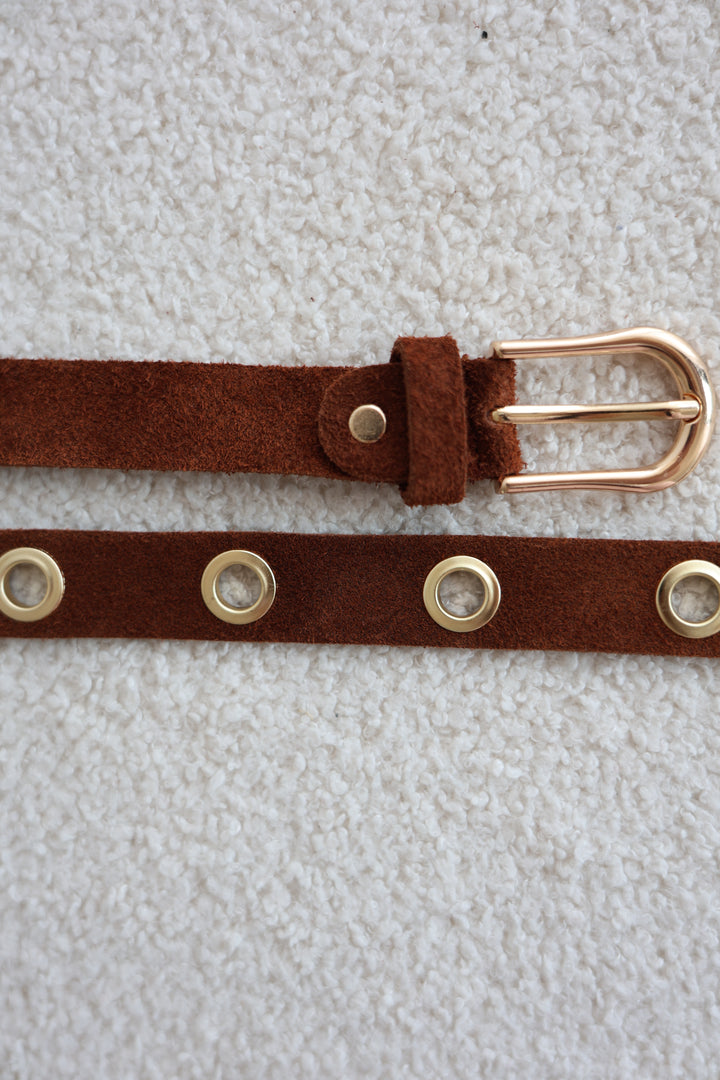 Ösengürtel aus Wildleder