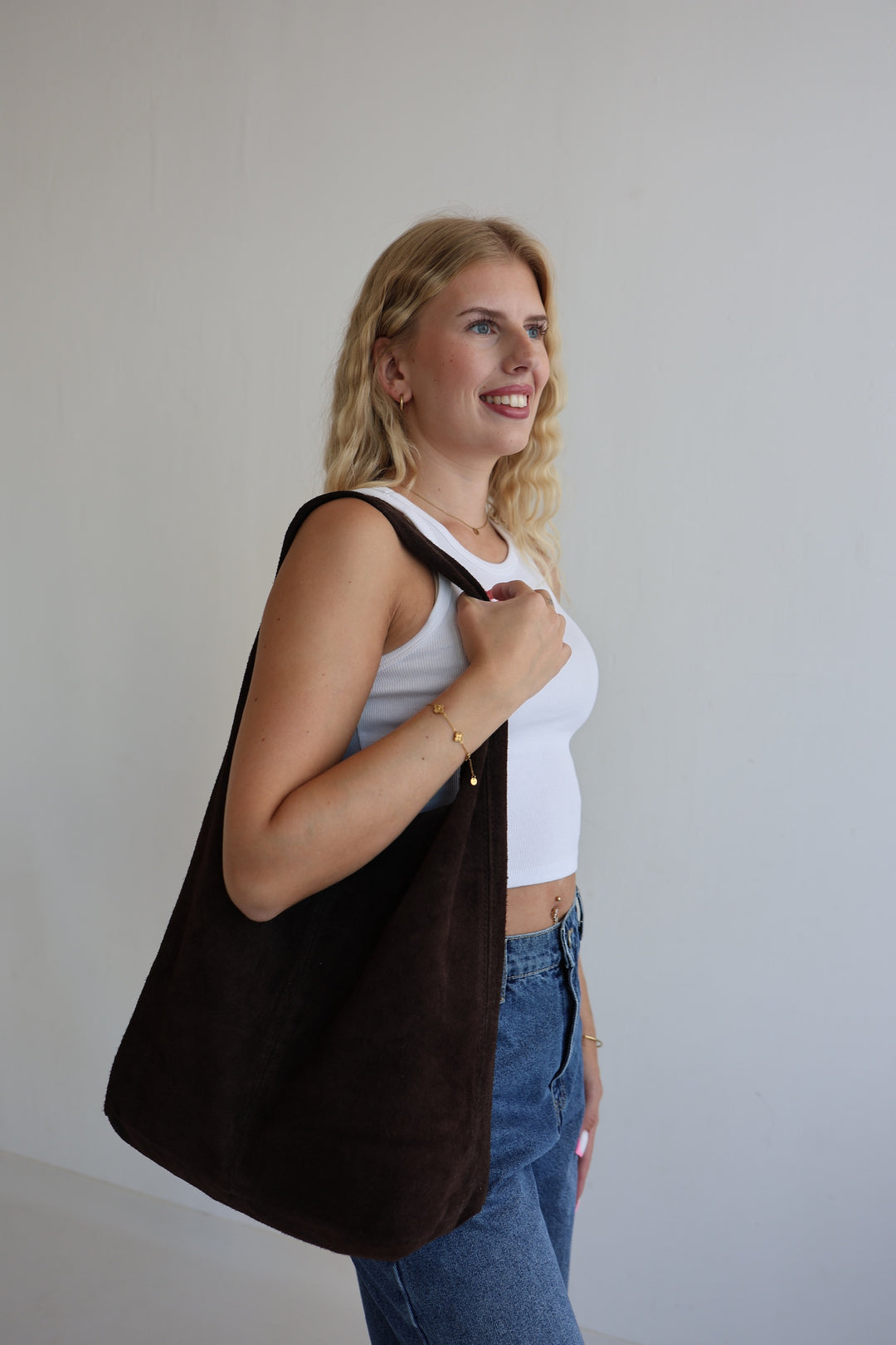Handtasche aus Wildleder Chestnut Dream