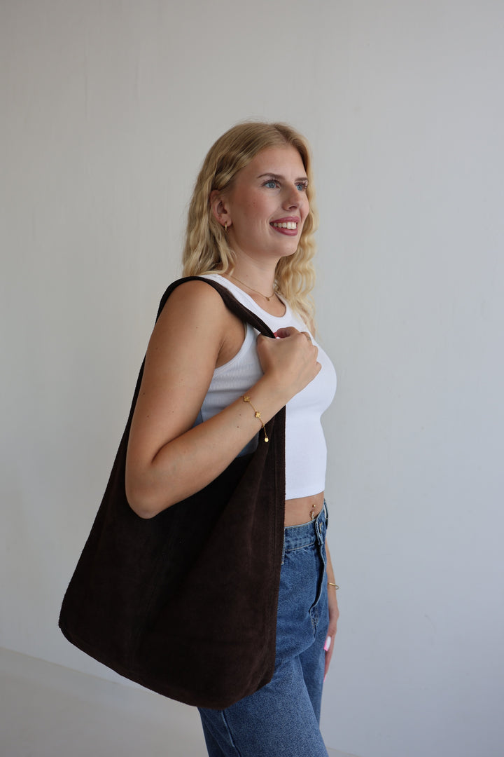 Handtasche aus Wildleder Chestnut Dream