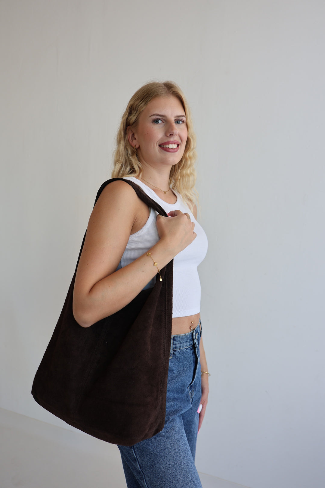 Handtasche aus Wildleder Chestnut Dream
