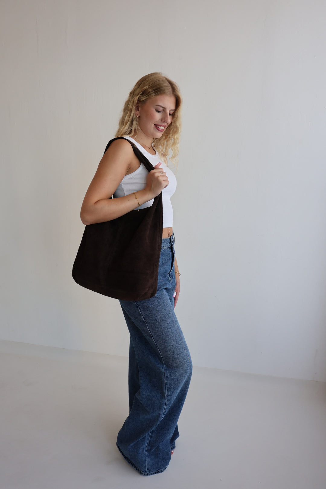 Handtasche aus Wildleder Chestnut Dream