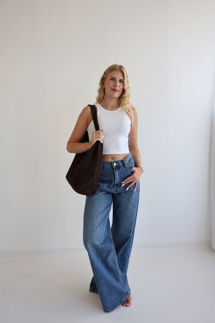 Handtasche aus Wildleder Chestnut Dream