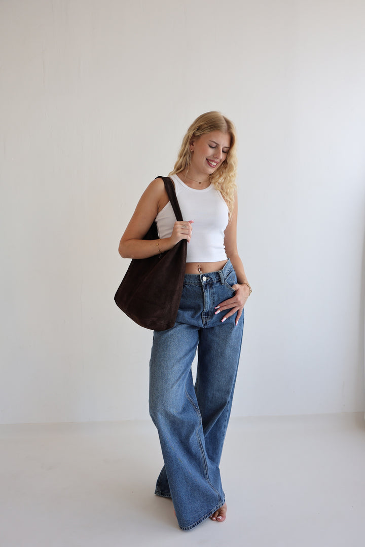 Handtasche aus Wildleder Chestnut Dream