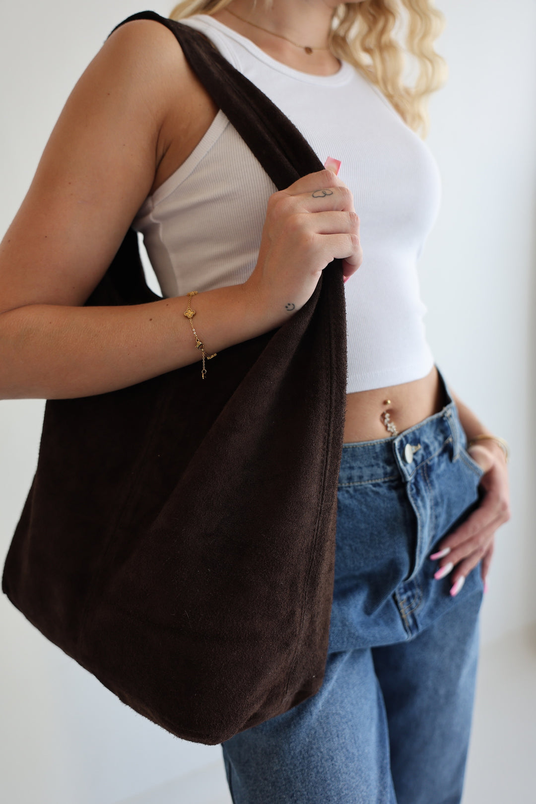 Handtasche aus Wildleder Chestnut Dream