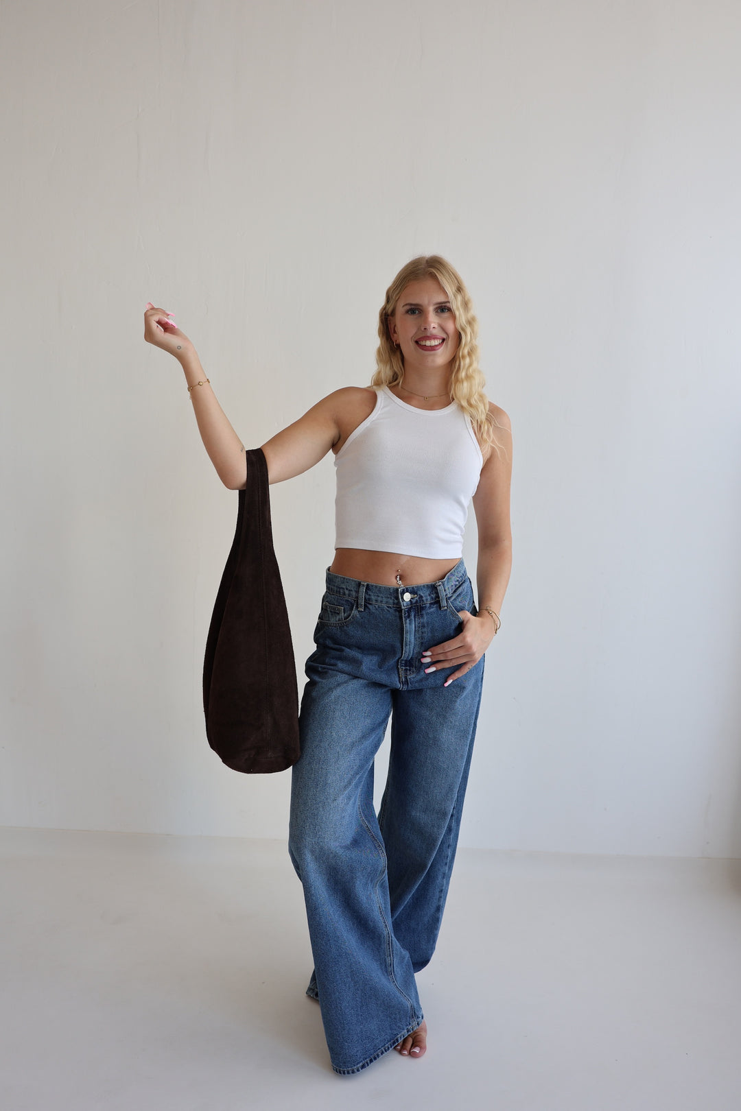 Handtasche aus Wildleder Chestnut Dream